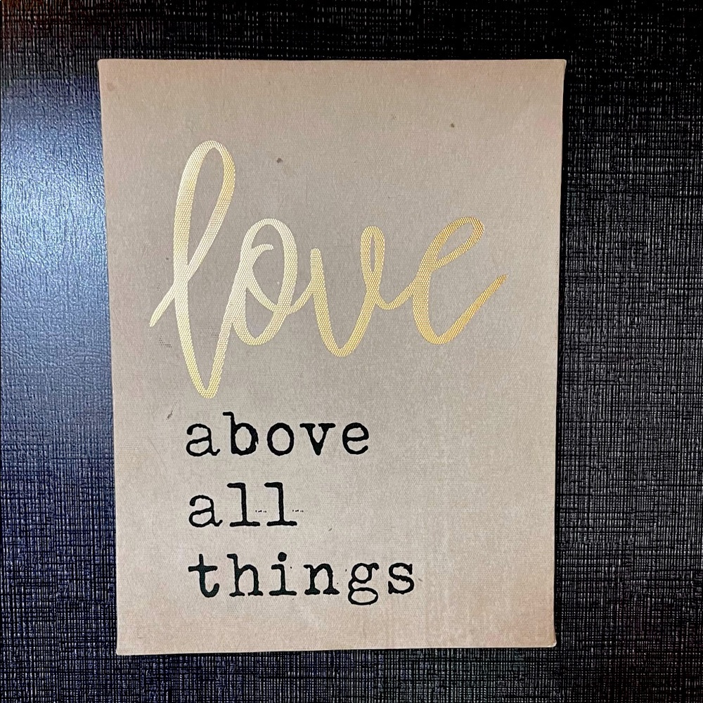 “Love” framed canvas